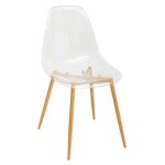 Atmosphera - chaise transparente - taho - l 47 cm x l 53 cm x h 85 cm - livraison gratuite