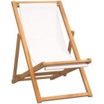 Chaise de terrasse teck 56x105x96 cm couleur crme vidaxl