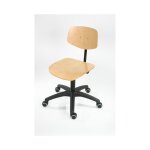 Chaise de travail  roulettes stier hauteur d'assise 450 - 640 mm, htre naturel