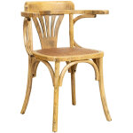 Chaise vintage thonet en bois et rotin 45x77x42 cm fauteuil rustique avec accoudoirs chaise de salle ...