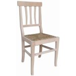 Chaise victoire en bois brut à peindre avec assise en paille palustre Chaise victoire en bois brut à peindre avec assise en paille palustre