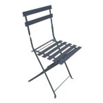 Chalet&jardin - lot de 2 chaises de jardin pliantes bistrot - gris
