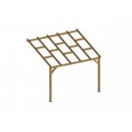 Chalet & jardin ? toit couv'terrasse en bois trait� autoclave 3x3m ? surface couverte 9, 20 m� ? id�al ...