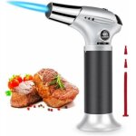 Chalumeau de cuisine, briquet torche r�glable et rechargeable avec verrouillage s�curit� pour cr�me br�l�e, ...