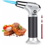 Chalumeau de cuisine, briquet torche rglable et rechargeable avec verrouillage scurit pour crme brle, ...
