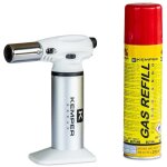 Chalumeau de cuisine  gaz toutes positions 360 + cartouche de gaz 160ml allumage pizo flamme rglable ...