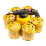 Chalumeau  gaz topex + 6 cartouches - pour la soudure, les loisirs cratifs et le bricolage