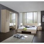 Chambre adulte en panneaux de particules imitation chne - 180 x 200 cm pegane