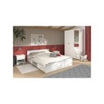 Chambre complete adulte zodiac : lit 140x190 avec tiroir + armoire 3 portes et 2 tiroirs + 2 chevets ...