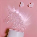 Chambre � coucher chevet fille coeur lampe projection st�r�o cr�atif d�coration �clairage alimentation ...