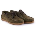 Chaussures bateau galion en nubuck vert homme le chameau cba - couleur vert chameau - pointure chaussures ...