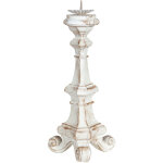 Biscottini - chandelier en bois finition feuille d'or l19xpr19xh40 cm made in italy