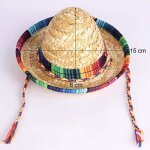 Chapeau de paille miniature pour animal de compagnie ? style mexicain avec bord enroul� ? accessoire ...