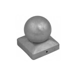 Chapeau de poteau boule zingu� � visser - 90 mm