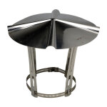 Ten - chapeau de toit chinois inox pour tubage Ø200 - 250 Ten - chapeau de toit chinois inox pour tubage Ø200 - 250