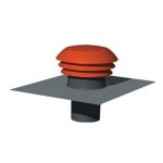 Chapeau de toiture 125mm pour vacuation vmc couleur tuile unelvent