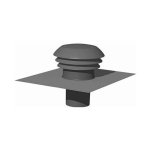 Unelvent - chapeau de toiture 125mm pour vacuation vmc gris ardoise