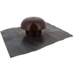 Chapeau ventilation nicoll cdt10 collerette d'�tanch�it� 40x33mm d100mm marron sans moustiquaire
