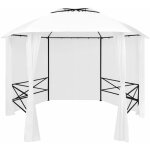 Chapiteau de jardin avec rideaux 360x312x265 cm blanc 180 g / m vidaxl