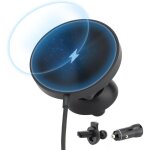 Chargement sans fil dans la voiture - chargement sans fil avec support de t�l�phone - rotation � 360 ...