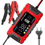 Chargeur de batterie 12v 6a intelligent entretien automatique r�paration portable ecran lcd voiture moto ...