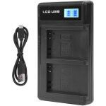 Chargeur de batterie d'appareil photo portable usb pour nb?6l avec double charge et �cran lcd