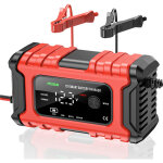 Chargeur de batterie automobile 12 v, chargeur intelligent enti�rement automatique 6 a, chargeur d'entretien ...