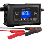 Chargeur de batterie automobile 25 a, chargeur de batterie automobile 12 v / 24 v, chargeur d'entretien ...