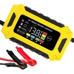 Chargeur de batterie intelligent 12v 6a, chargeur batterie moto avec �cran tactile, chargeur de batterie ...