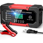 Chargeur de batterie voiture 10a 12v lifepo4 chargeur intelligent pour auto moto avec 5 modes rparation ...