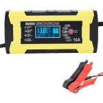 Chargeur batterie voitures 12v / 24v 10a, chargeur de batterie intelligent moto, maintien de charge auto, ...