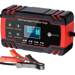 Chargeur batterie voitures 12v / 24v 8a, chargeur de batterie intelligent moto avec fonction r�paration, ...