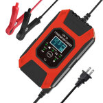 Chargeur de batterie de voiture 12v 7a, chargeur d'entretien intelligent 7 �tapes avec �cran lcd, pour ...