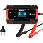 Chargeur de batterie de voiture 8a 12v / 24v, portable avec �cran lcd, adapt� aux voitures, motos et ...