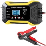 Chargeur de batterie de voiture, chargeur d'entretien intelligent 12 v 6 a, d�sulfateur et mainteneur ...