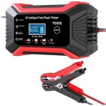 Chargeur de batterie de voiture, chargeur d'entretien intelligent 12 v 6 a, d�sulfateur et mainteneur ...