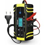Chargeur de batterie de voiture intelligent, 12v 8a / 24v 4a, cran tactile lcd, compatible avec les ...