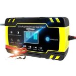 Chargeur, et c�bles de d�marrage?chargeur de batterie intelligent 12v / 24v 8a, 3 �tapes de chargeur ...