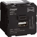 Chargeur double usb a + c hager gallery
