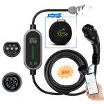 Chargeur ev portable, 7. 2kw puissance, contr�le smart app wi - fi, 5m type2