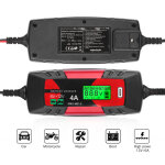 Chargeur et mainteneur de batterie de voiture 6v / 12v 4amp intelligent automatique avec �cran lcd r�paration ...