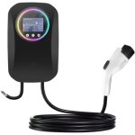 Chargeur mural colonne ev type 2 europ�en 7kw pour voiture �lectrique �cran led 3. 5 pouces, courant ...