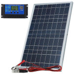 Chargeur de panneau solaire 10w 12v avec contr�leur 10a, adapt� aux v�hicules, aux ouvre - portails et ...