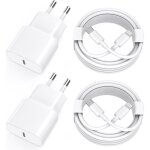 Chargeur rapide iphone 11 12 13 14, 4 pack [certifi� apple mfi ] chargeur de adaptateur avec 2m usb - ...
