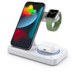 Chargeur sans fil 3 - en - 1 � induction, compatible avec iphone 14 13 12 11 pro max / plus / xr xs x ...