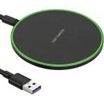 Chargeur sans fil 35w rapide qi, pad de recharge induction ultra fin compatible avec phone 16 / 15 / ...