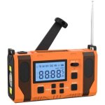 Chargeur solaire multifonctionnel � manivelle pour t�l�phone portable, radio d'urgence, �clairage de ...