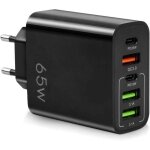 Chargeur usb c rapide 65w, prise multiple avec 2 usb c + 2 usb + 1 qc 3. 0, prise usb chargeur 5 ports ...