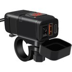 Chargeur de voiture et moto, prise usb qc 3. 0 et voltmtre led 6 - 30 v, adaptateur usb tanche ip65 ...