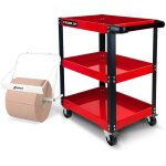 Chariot d'atelier bm tools  3 tages - desserte, plateaux de rangement pour outils, servante, avec distribute ...